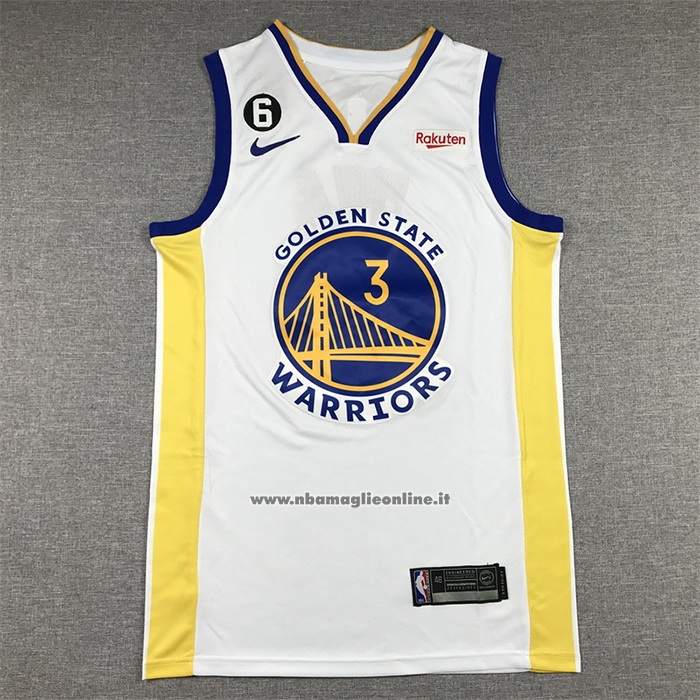 Maglia Golden State Warriors Jordan Poole #3 Association 2022-23 Bianco